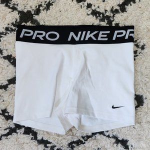 Nike Pro Women's 3" Shorts in White